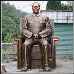 毛主席雕塑|大型毛主席銅雕塑