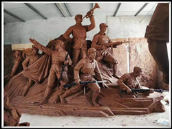 抗戰主題泥塑制作